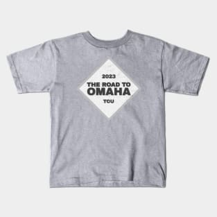 TCU Road To Omaha College Baseball CWS 2023 Kids T-Shirt